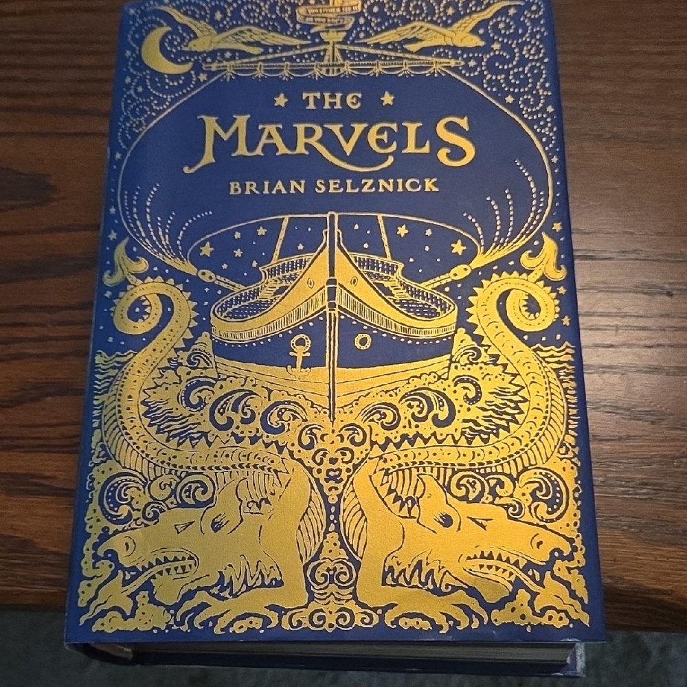 The Marvels by Brian Selznick - Blue & Gold Decorative Hardcover 1st Edition